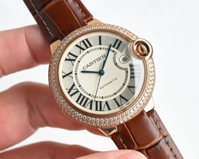 Cartier 18K Gold 42MM Mechanical Movement Men's replica watches with US delivery